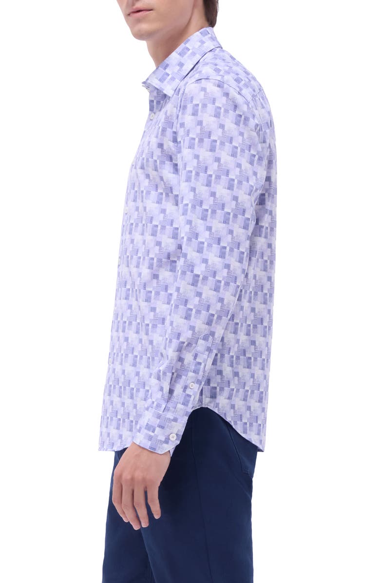 Bugatchi James OoohCotton<sup>®</sup> Check Button-Up Shirt, Alternate, color, Lilac