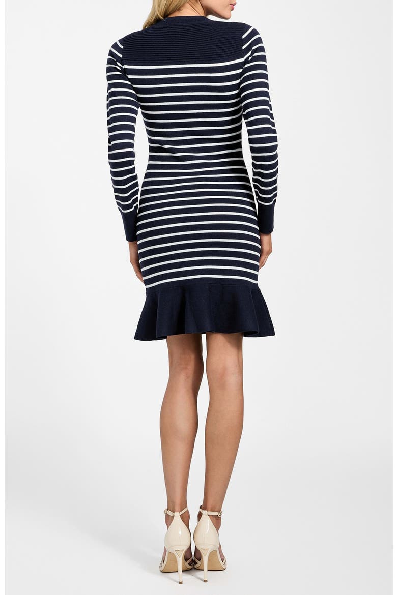 Helen Stripe Long Sleeve Sweater Dress, Alternate, color, MEDIUM BLUE