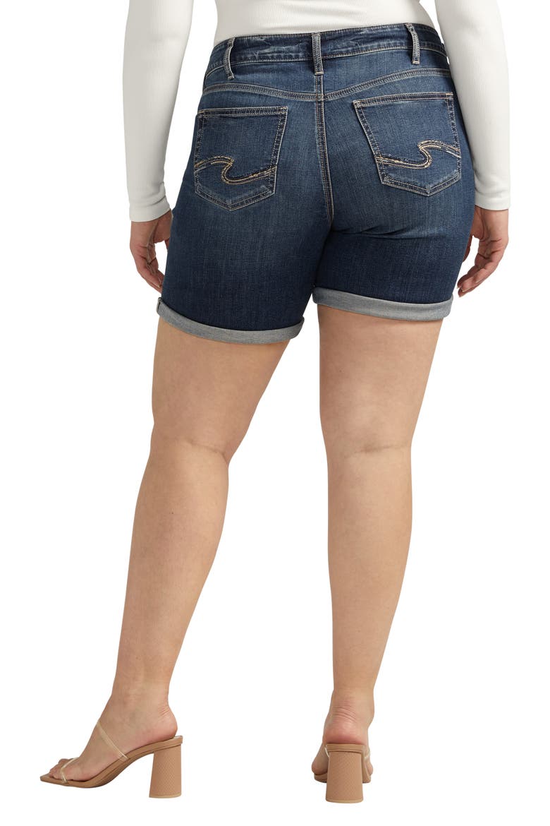 Mid Rise Denim Boyfriend Shorts, Alternate, color, INDIGO