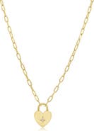 The Lovery Fine Jewelry Heart Locket Paperclip Necklace