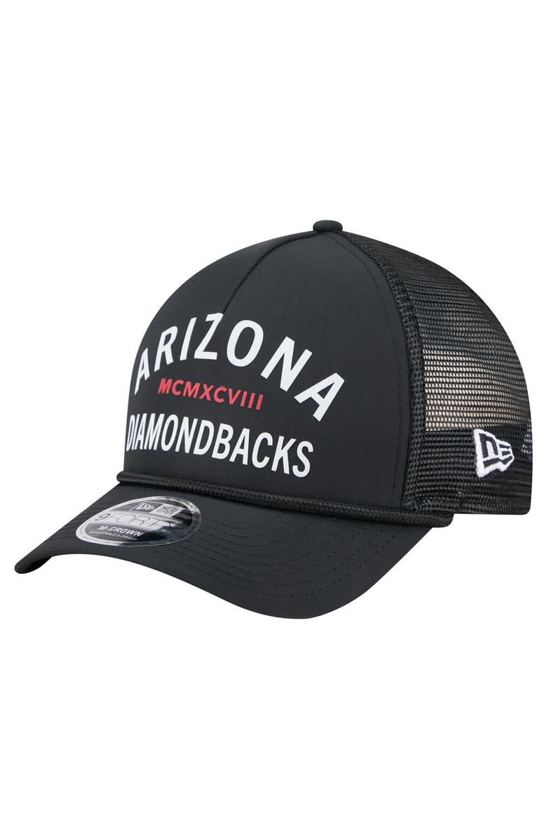 New Era Men's New Era Black Arizona Diamondbacks Minimalist 9FORTY A-Frame Adjustable Hat, Main, color, Black