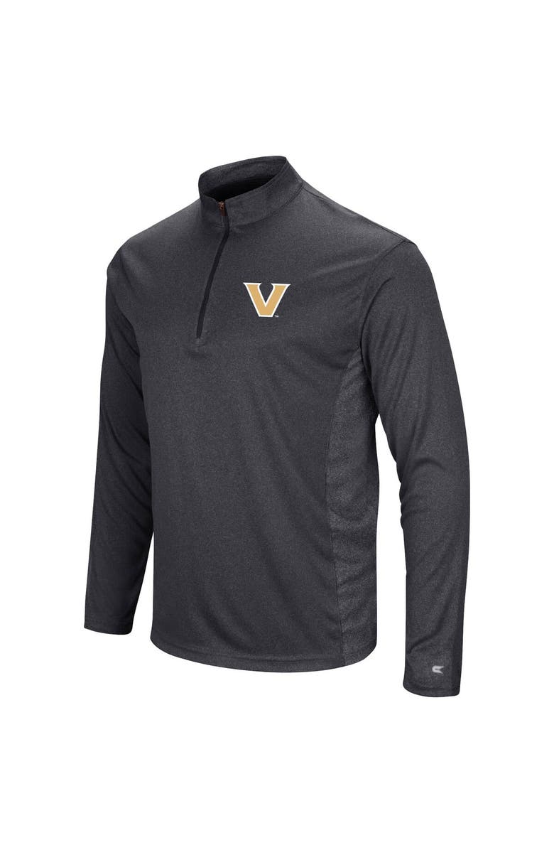 COLOSSEUM Men's Colosseum Black Vanderbilt Commodores Audible Quarter-Zip Windshirt, Alternate, color, 