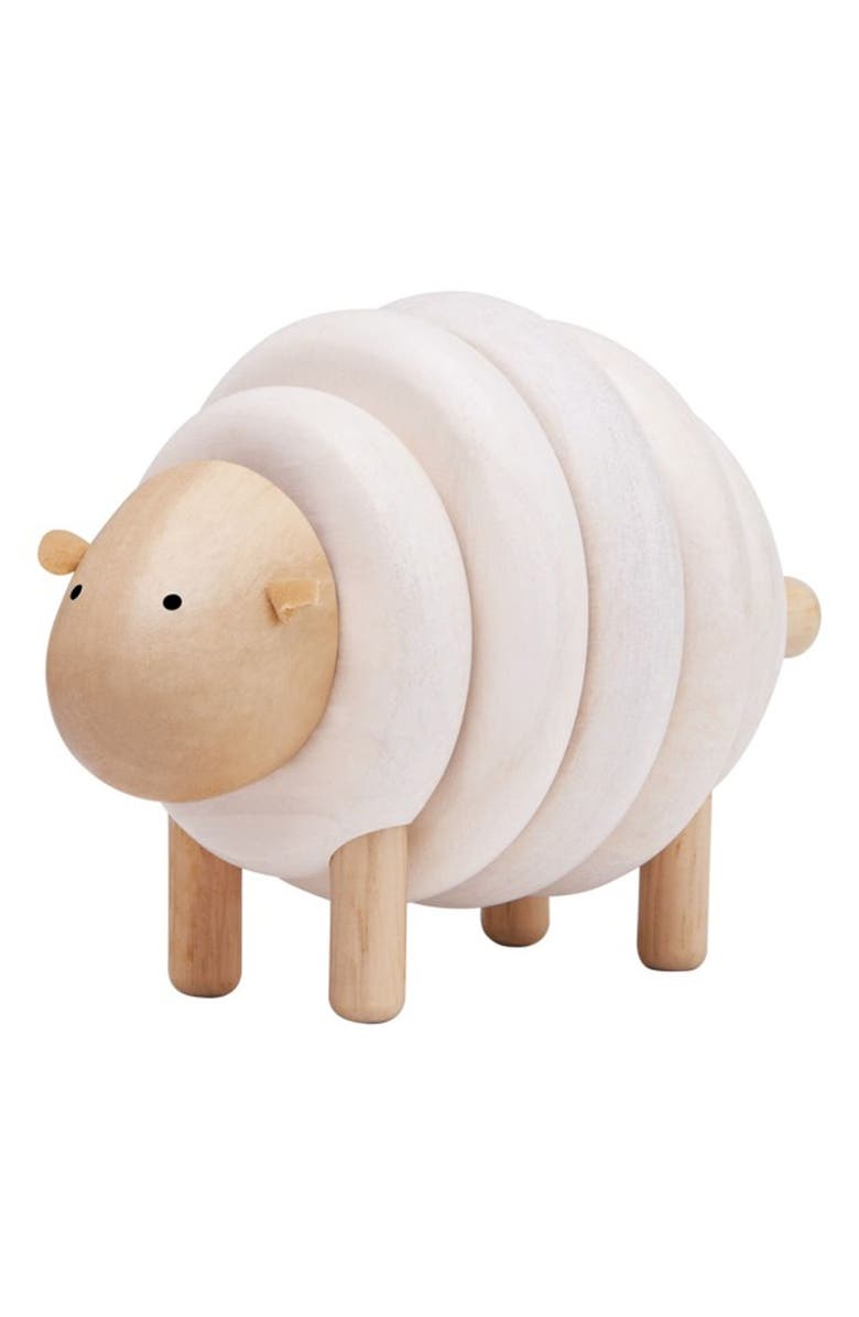 PlanToys<sup>®</sup> Lacing Sheep Toy, Main, color, White