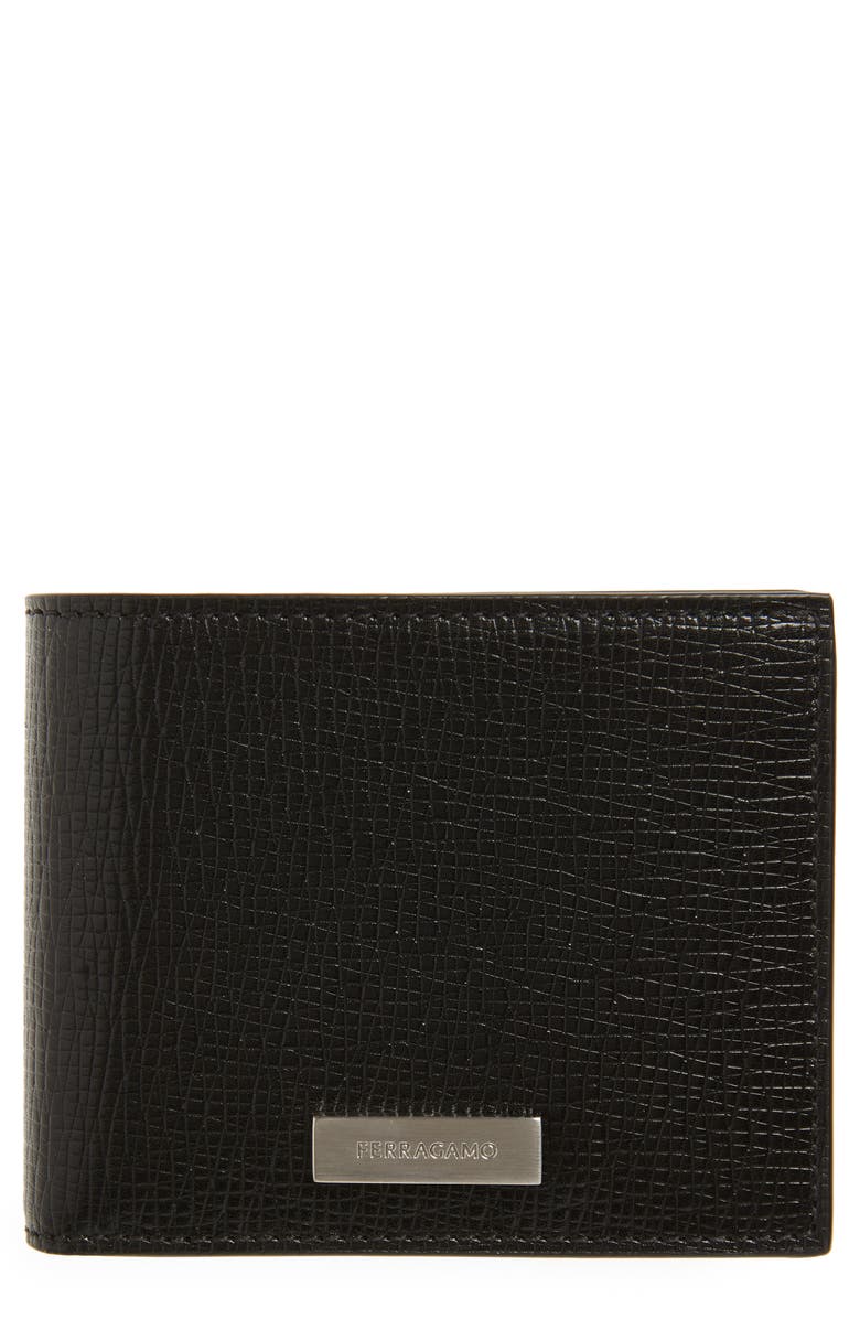 FERRAGAMO New Revival Leather Bifold Wallet, Main, color, 
