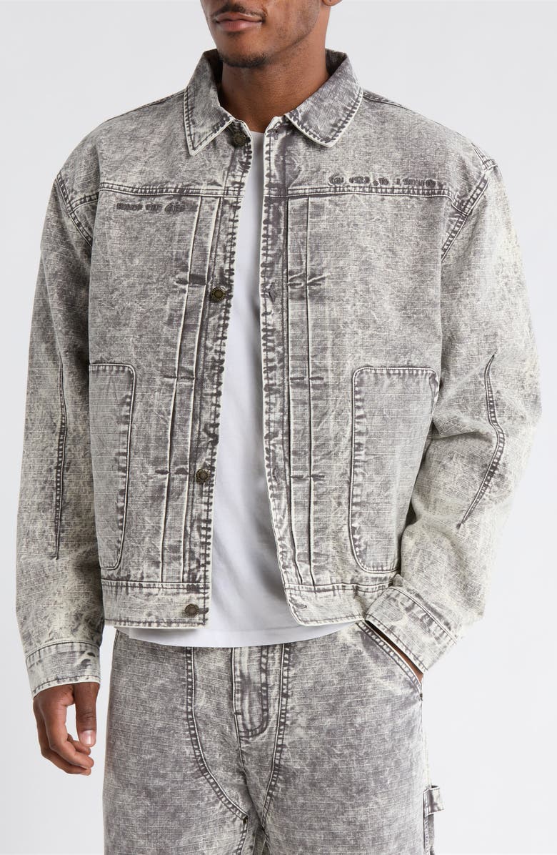 HONOR THE GIFT Still Do Ripstop Trucker Jacket, Main, color, Grey