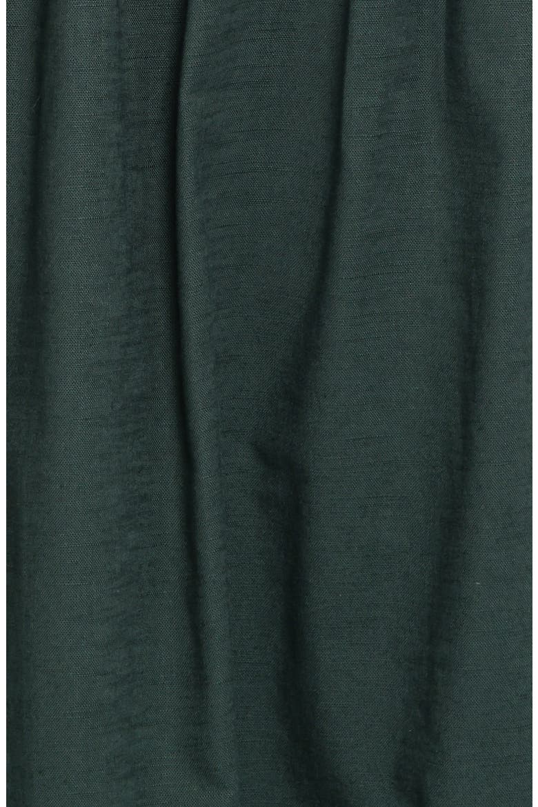 Savannah Tie Back Cotton & Linen Maxi Dress, Alternate, color, FOREST GREEN