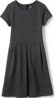 Lands' End Girls Short Sleeve Ponte Dress