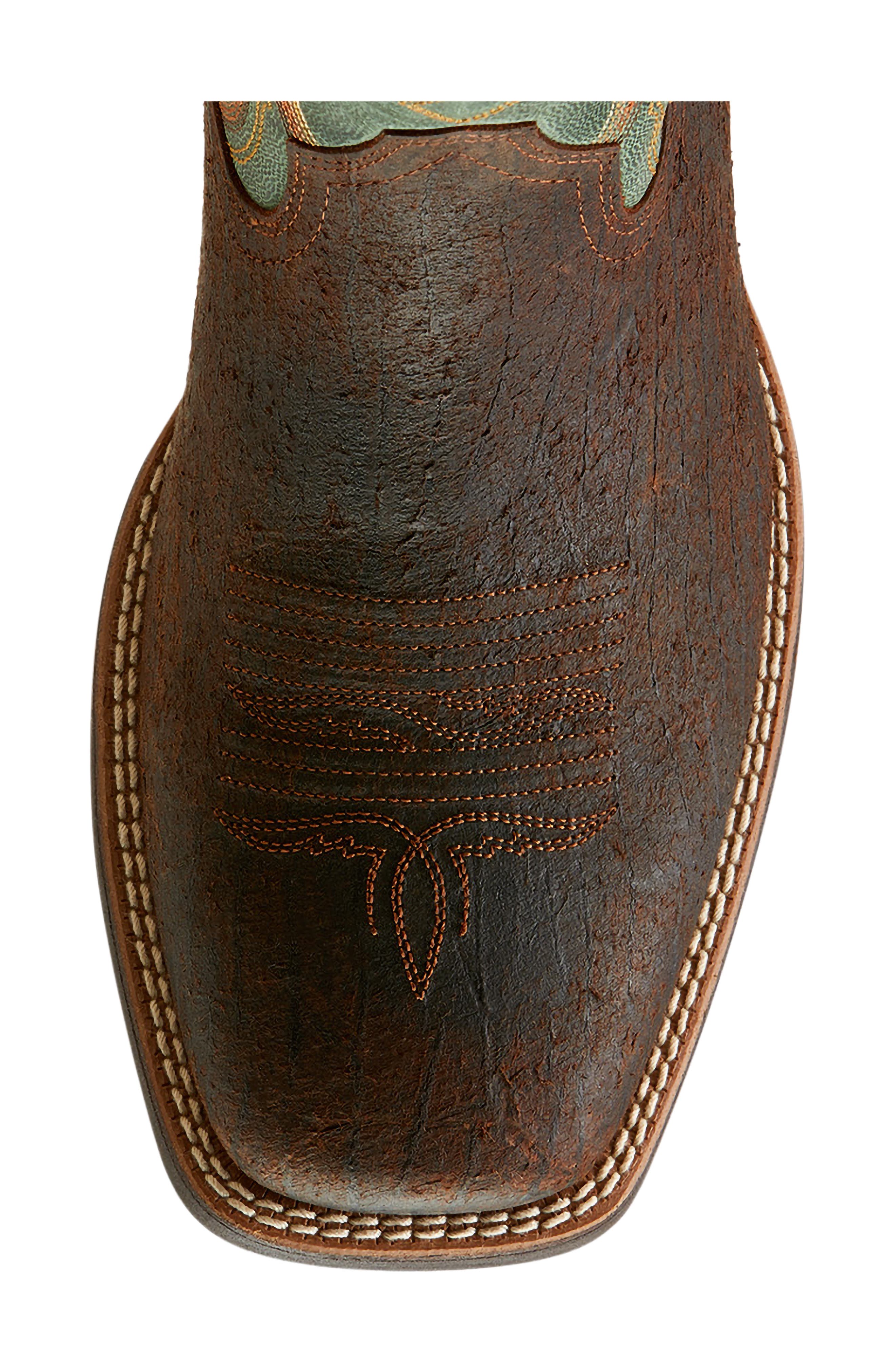 Amos Cowboy Boot, Alternate, color, BROWN
