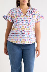 SUGARLIPS Cabina Floral Macy Ruffle Top