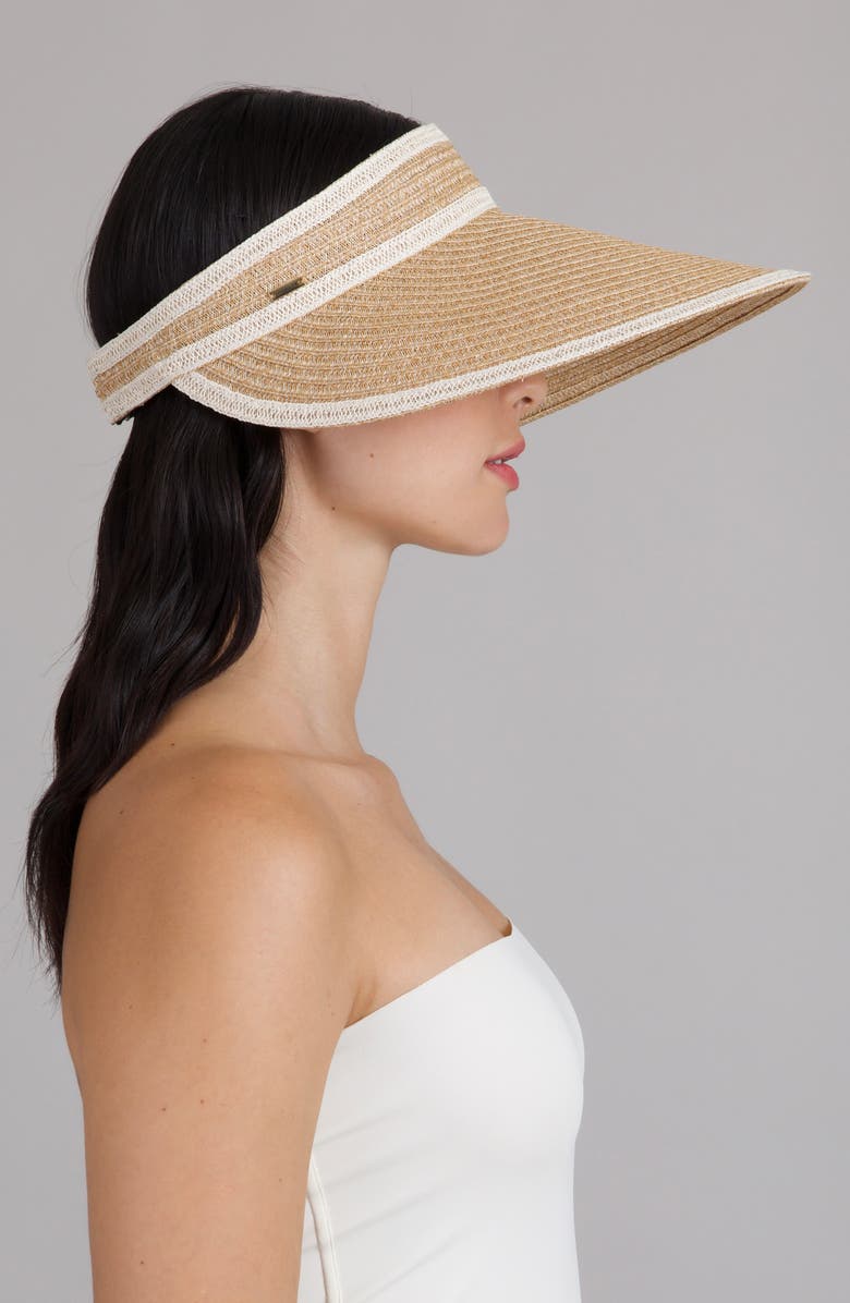 Eugenia Kim Trixie Wide Brim Packable Visor, Alternate, color, Sand