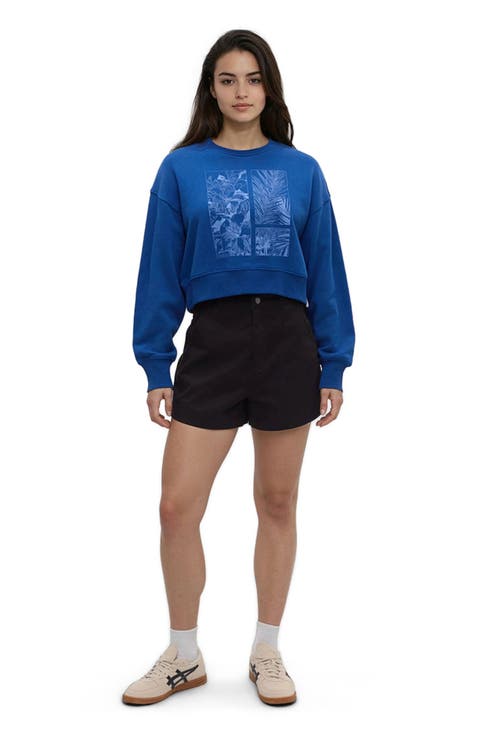 Framed Haitian Blooms Oversized Crop Crew