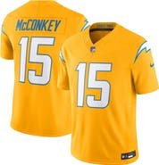 Nike Men's Nike Ladd McConkey Gold Los Angeles Chargers Alternate Charger Power Vapor F.U.S.E. Limited Jersey