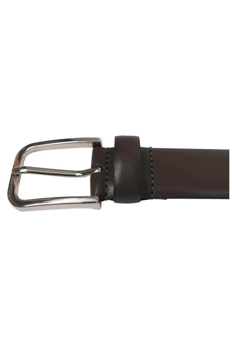 Smooth Calf Leather Belt, Alternate, color, Brown