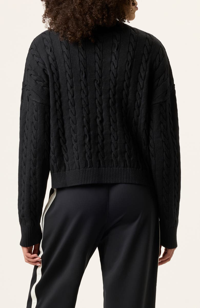 FILA Baseline Cable V-Neck Sweater, Alternate, color, 