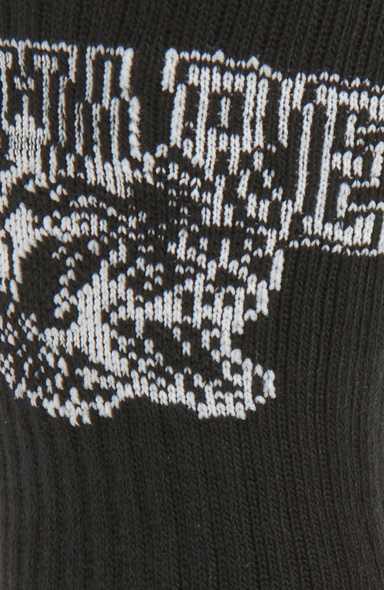 MARKET Beware Cotton Blend Crew Socks, Alternate, color, Black