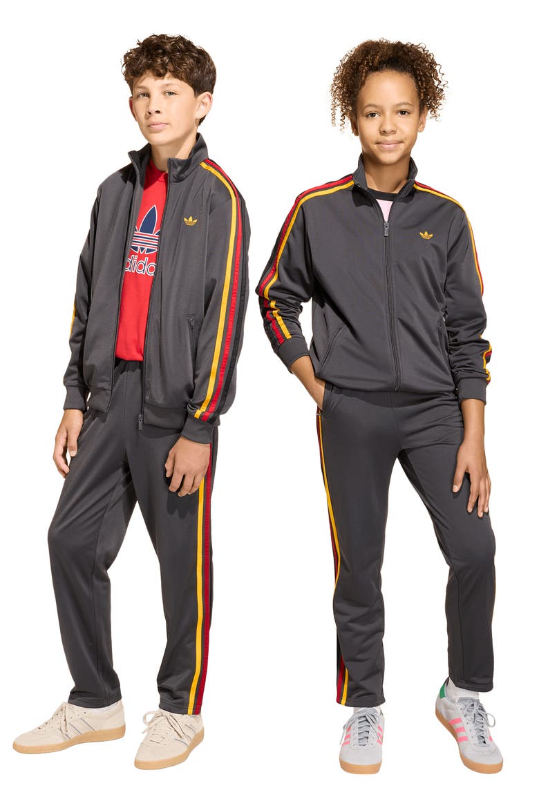 Kids' Firebird Recycled Polyester Track Pants, Alternate, color, UTILITY BLACK/ COLLEGIATE GOLD