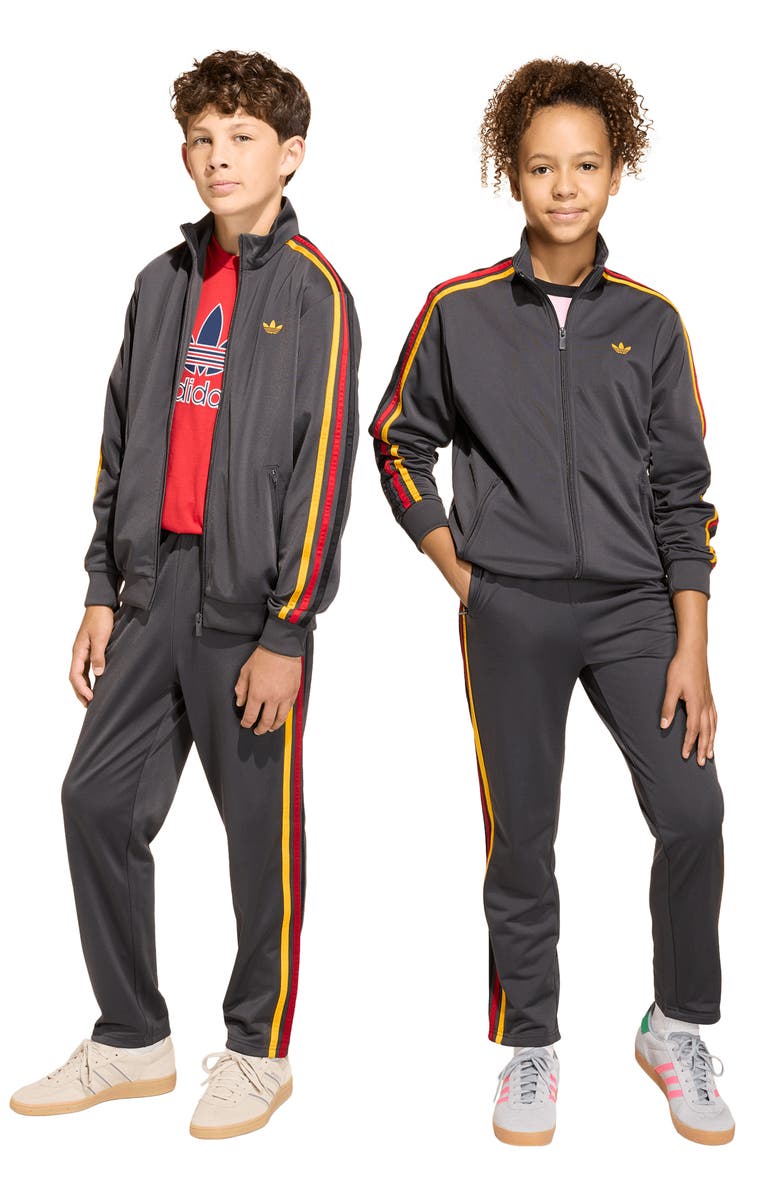 adidas Originals Kids' Firebird Recycled Polyester Track Pants, Alternate, color, Utility Black/ Collegiate Gold