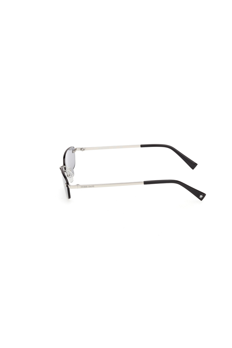 Rimless Rectangular Sunglasses, Alternate, color, Light Nickeltin / Smoke
