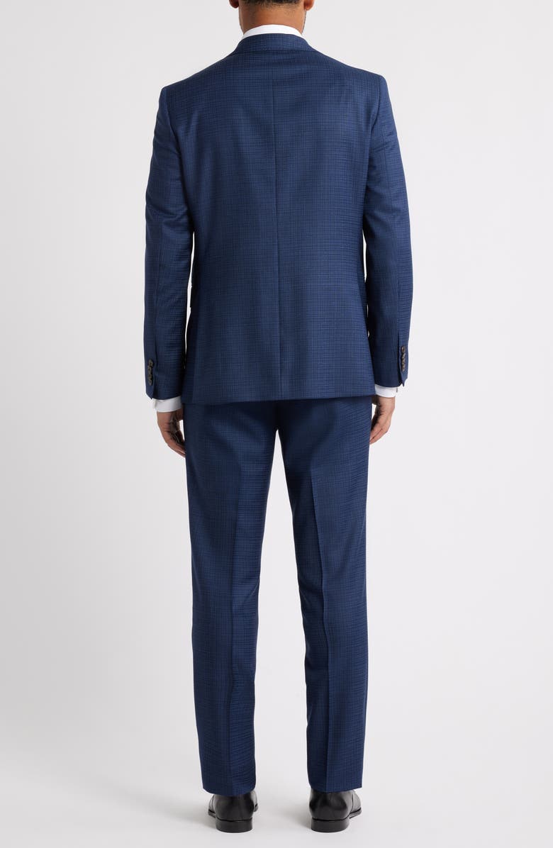 Jack Victor Esprit Contemporary Fit Navy Screen Weave Super 130s Wool Suit, Alternate, color, Navy