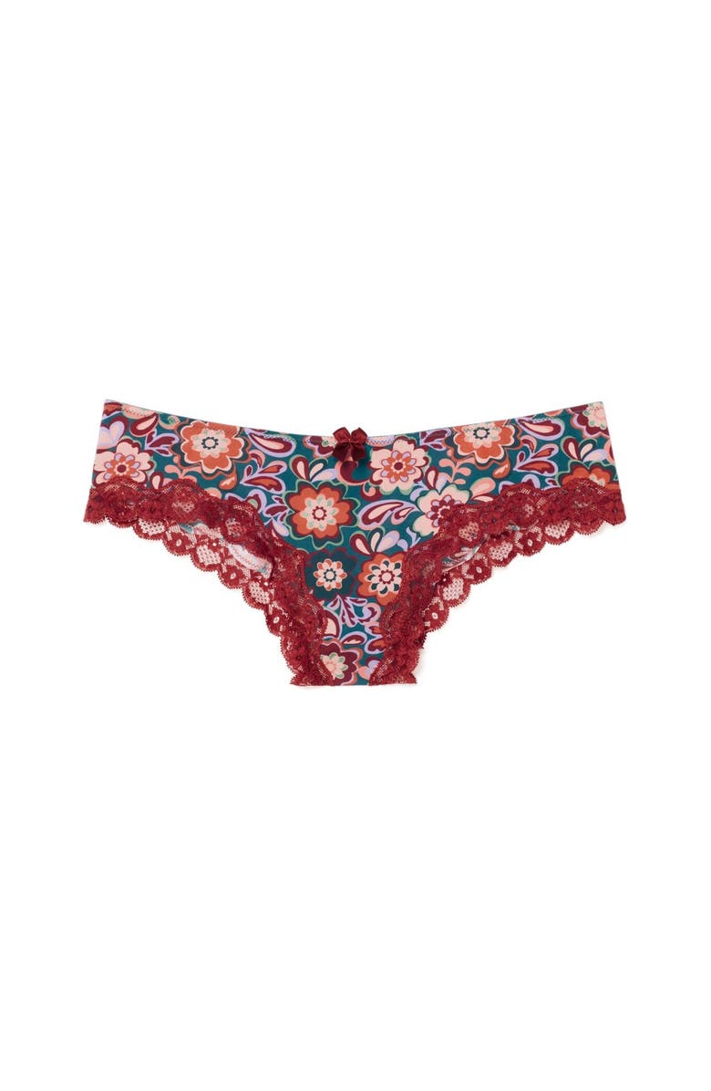Adore Me Shea Cheeky Panties, Alternate, color, Floral Blue