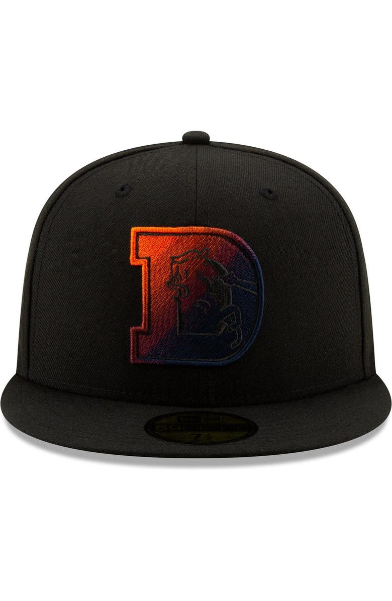 New Era Men's New Era Black Denver Broncos Historic Color Dim 59FIFTY Fitted Hat, Alternate, color,