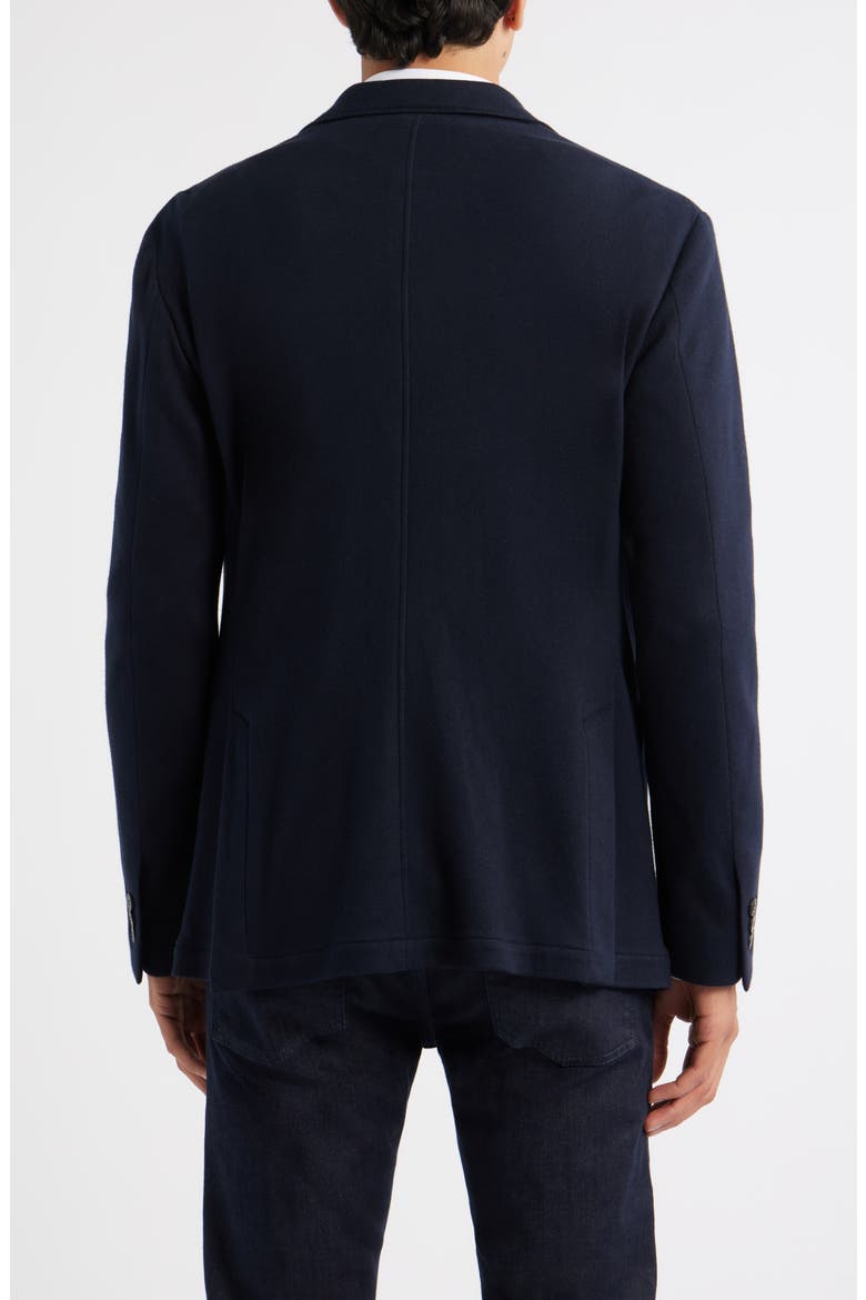 Trim Fit Cotton & Cashmere Jacket, Alternate, color, NAVY