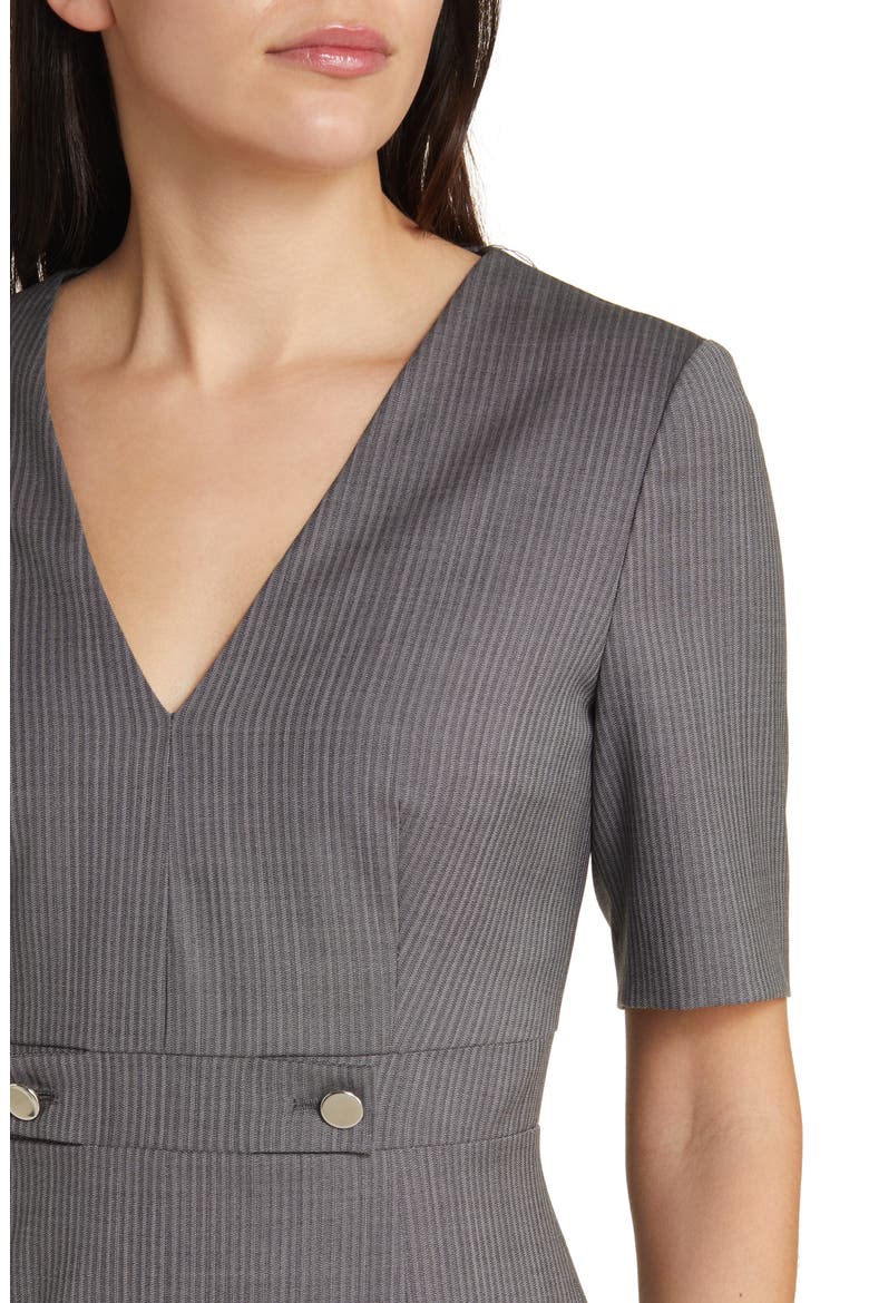Danorla Pinstripe Virgin Wool Sheath Dress, Alternate, color, MINI PINSTRIPE SUITING