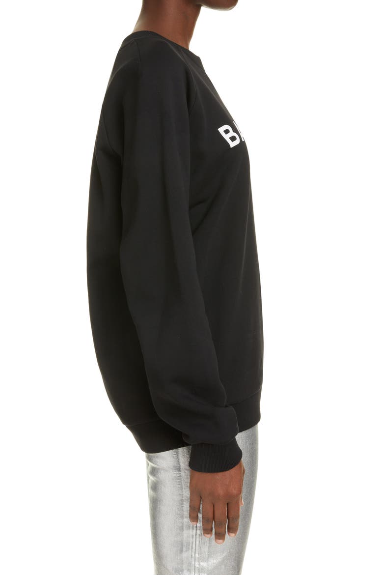 Logo Graphic Sweatshirt, Alternate, color, NOIR/ BLANC