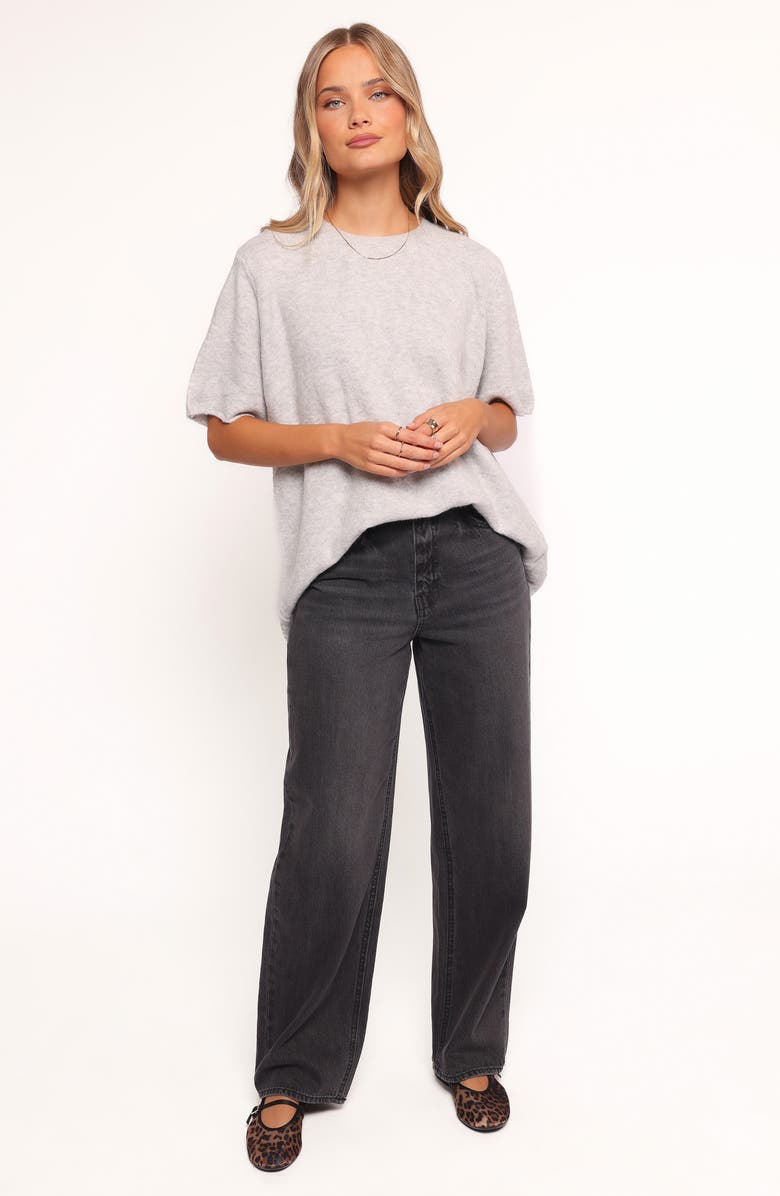 Petal & Pup Morris Short Sleeve Oversize Sweater, Alternate, color, Grey