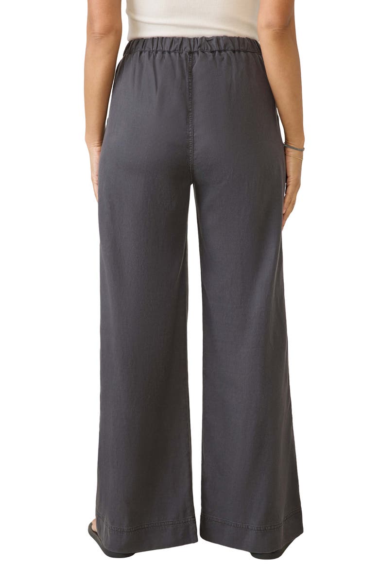 Faherty Topanga Drape Drawstring Pants, Alternate, color, Washed Black