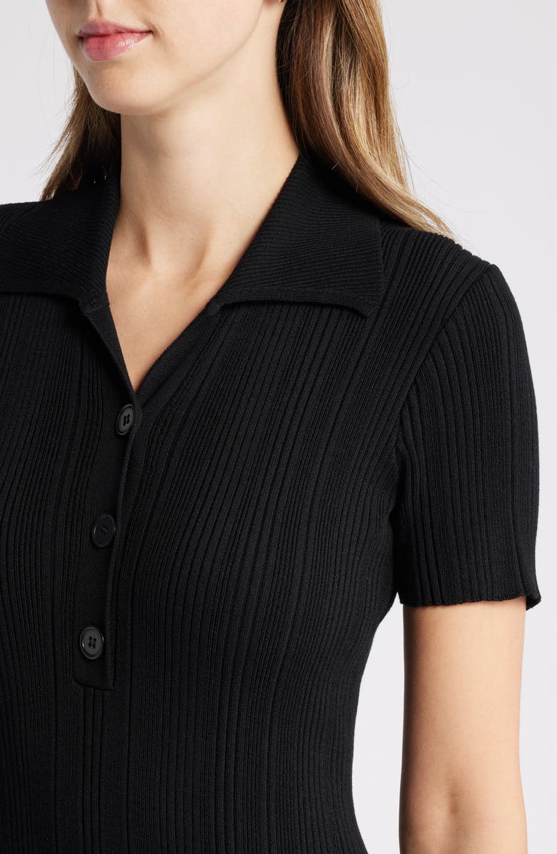 Julia Jordan Rib Short Sleeve Midi Sweater Dress, Alternate, color,