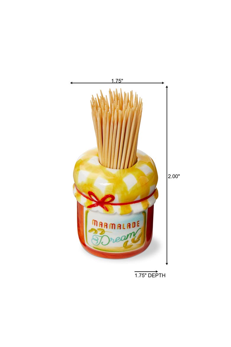 Jam Jar Toothpick Holder Set Stylish Kitchen Accessory, Alternate, color, Red