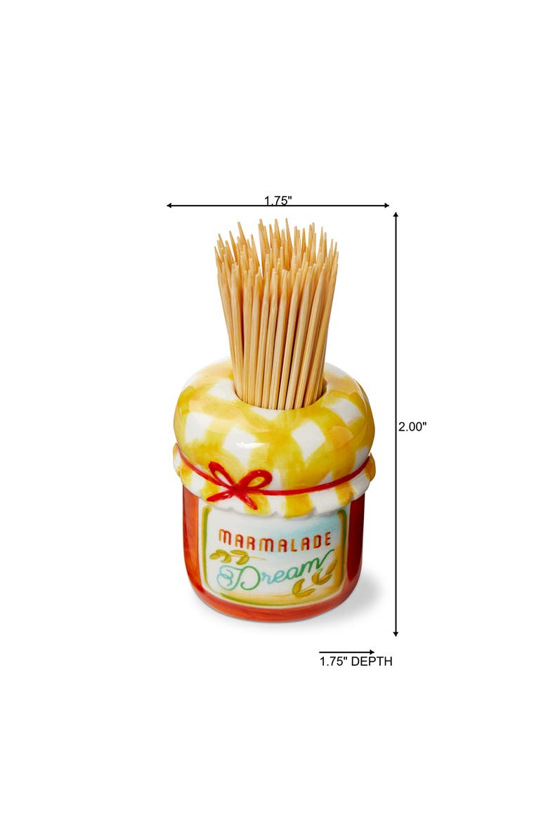tag Jam Jar Toothpick Holder Set Stylish Kitchen Accessory, Alternate, color, Red