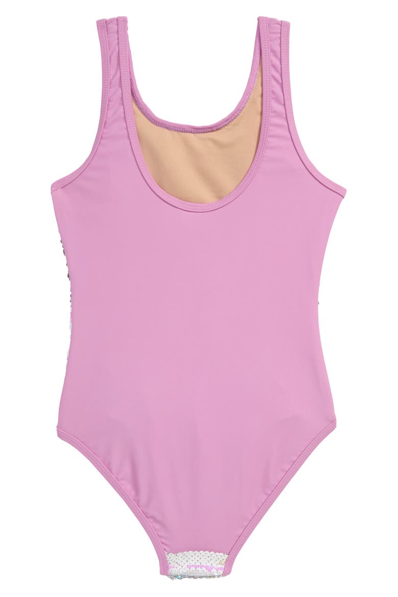 Flip Sequin One-Piece Swimsuit, Alternate, color, PURPLE