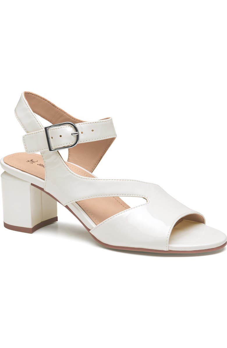 Johnston & Murphy Samantha Slingback Sandal, Main, color, White Patent Leather