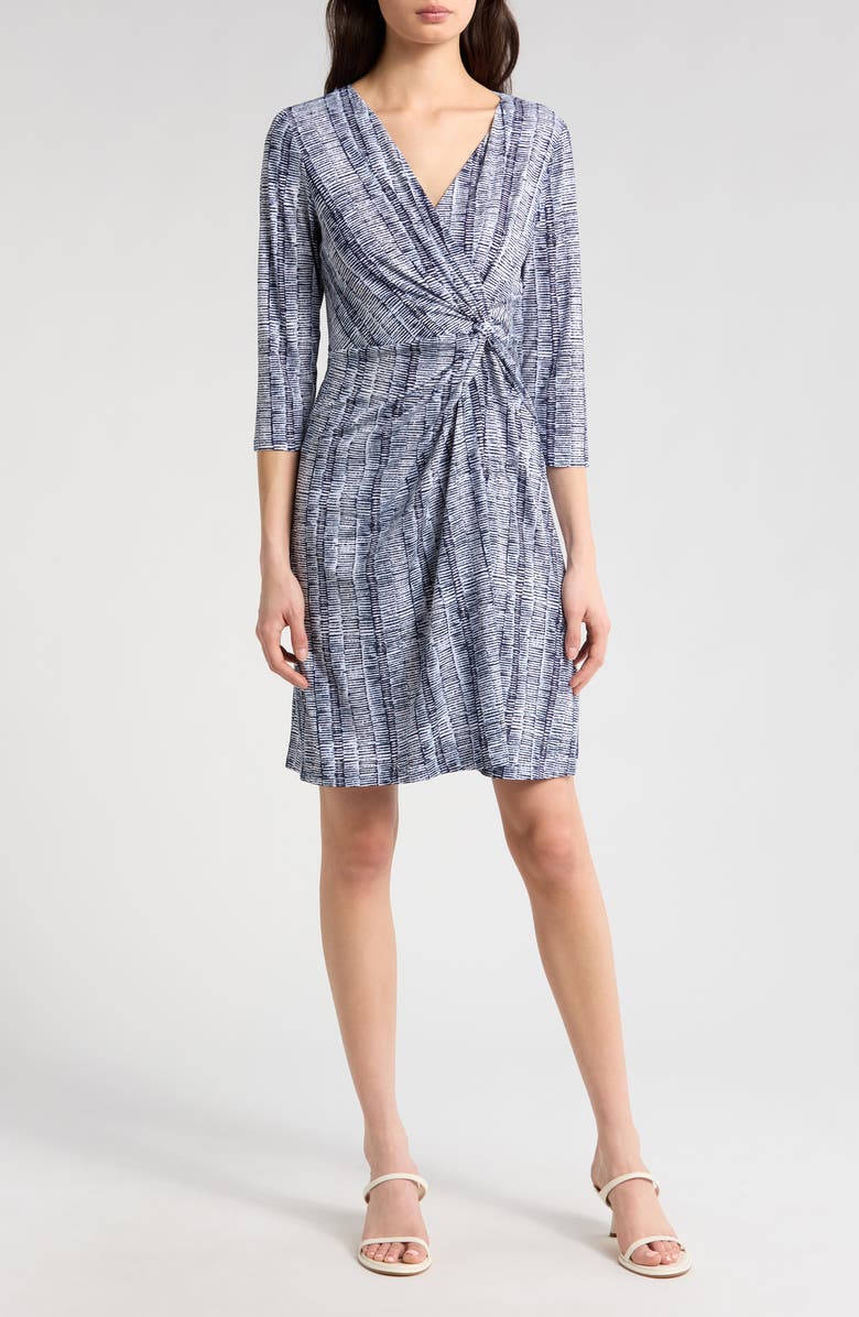 Tommy Bahama Clara Clear Waters Jersey Faux Wrap Dress, Main, color, Island Navy