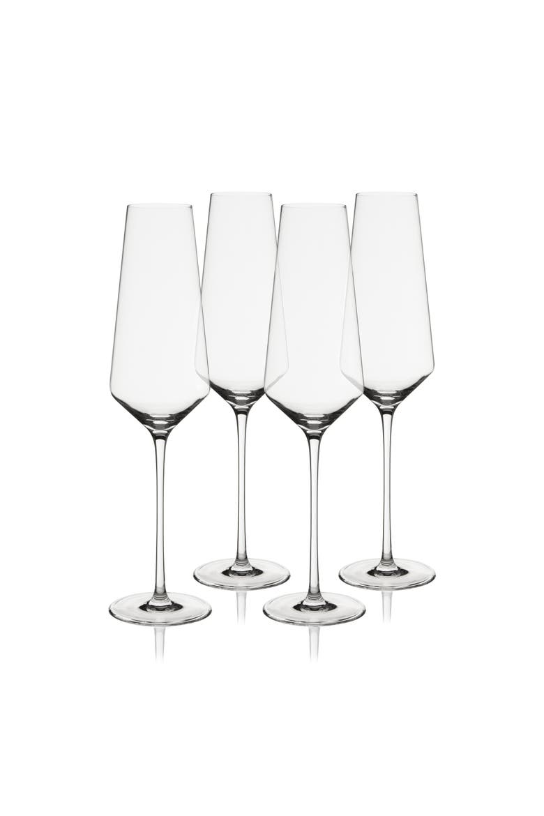 Reserve Liminal Champagne Flutes Set of 4, Alternate, color, Clear