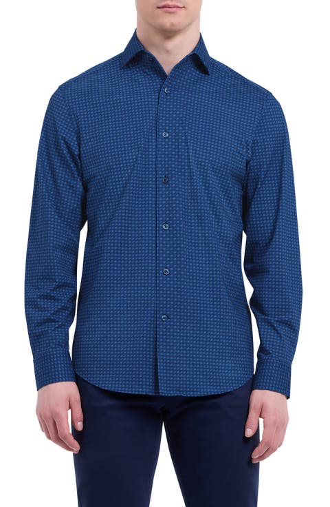 Devon OoohCotton® Geo Print Button-Up Shirt
