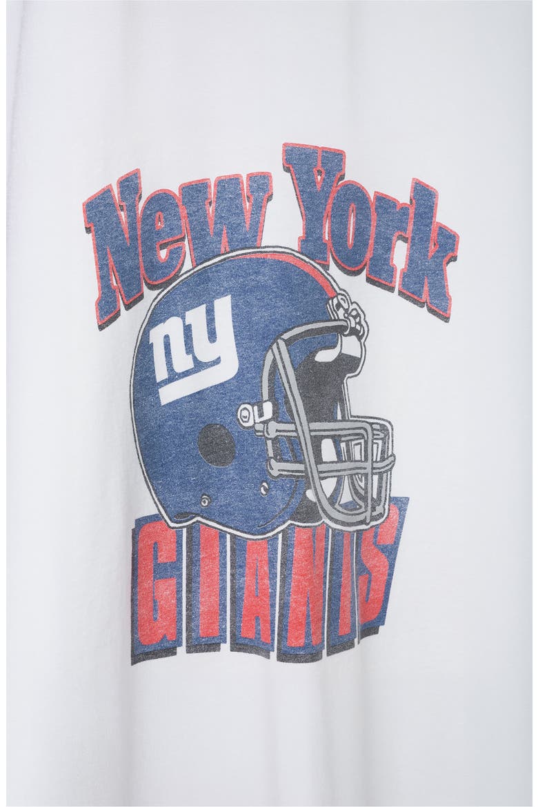 New York Giants Throwback Helmet Cotton Graphic T-Shirt, Alternate, color, WHITE