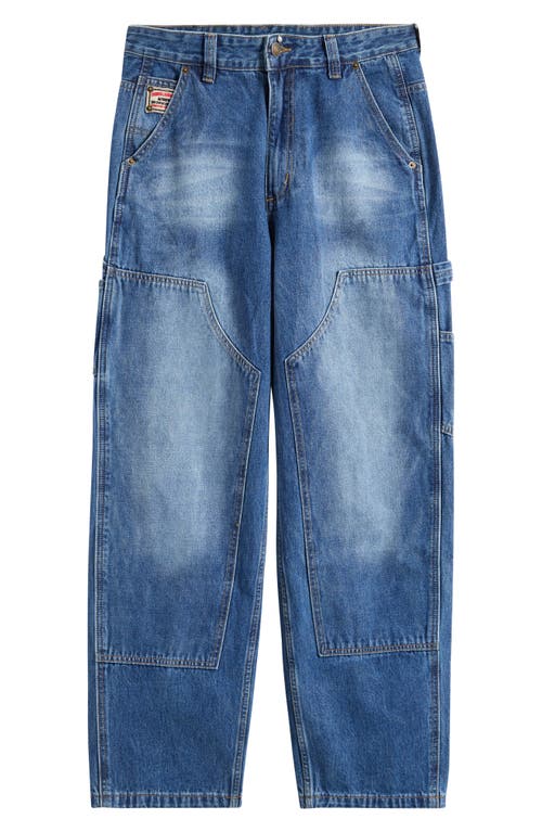 Criminal Damage Mercer Double Knee Cotton Denim Carpenter Pants In Blue
