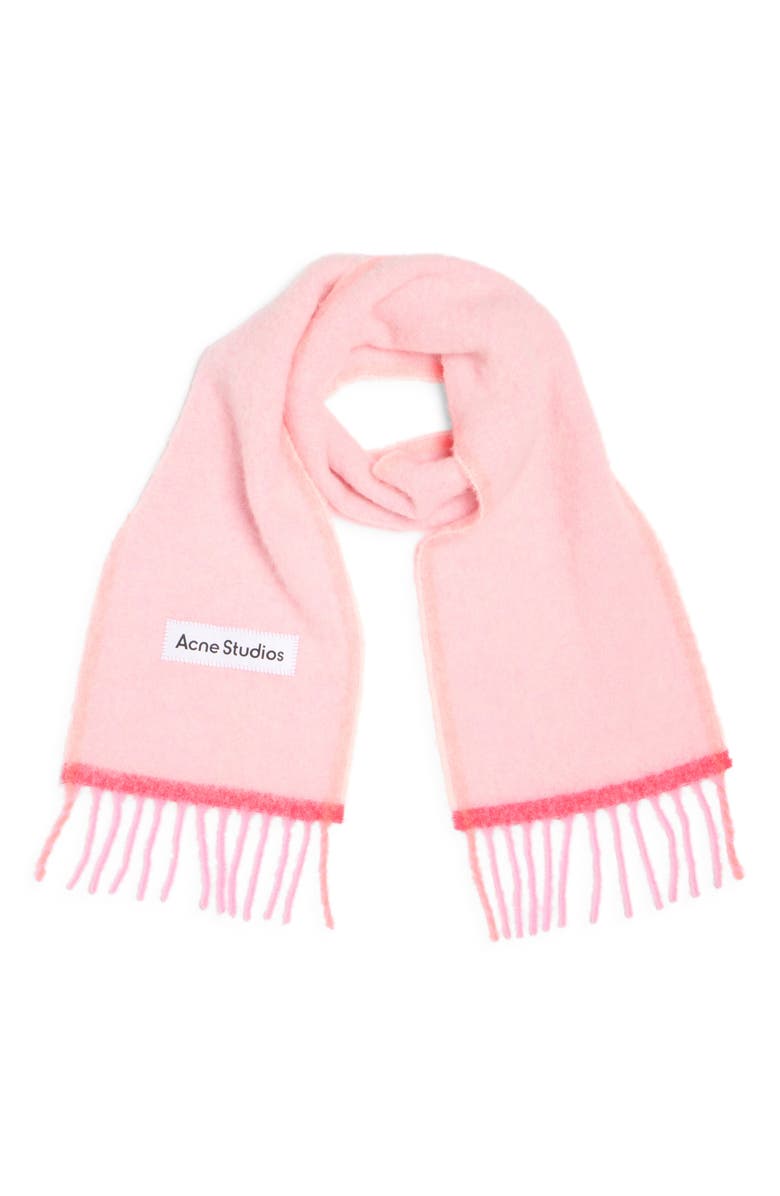 Acne Studios Valley Fringe Scarf, Alternate, color, Pink