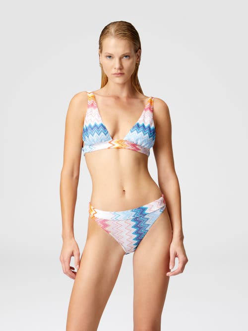 Missoni Zig Zag Lamé Viscose-blend Bikini In Multicoloured