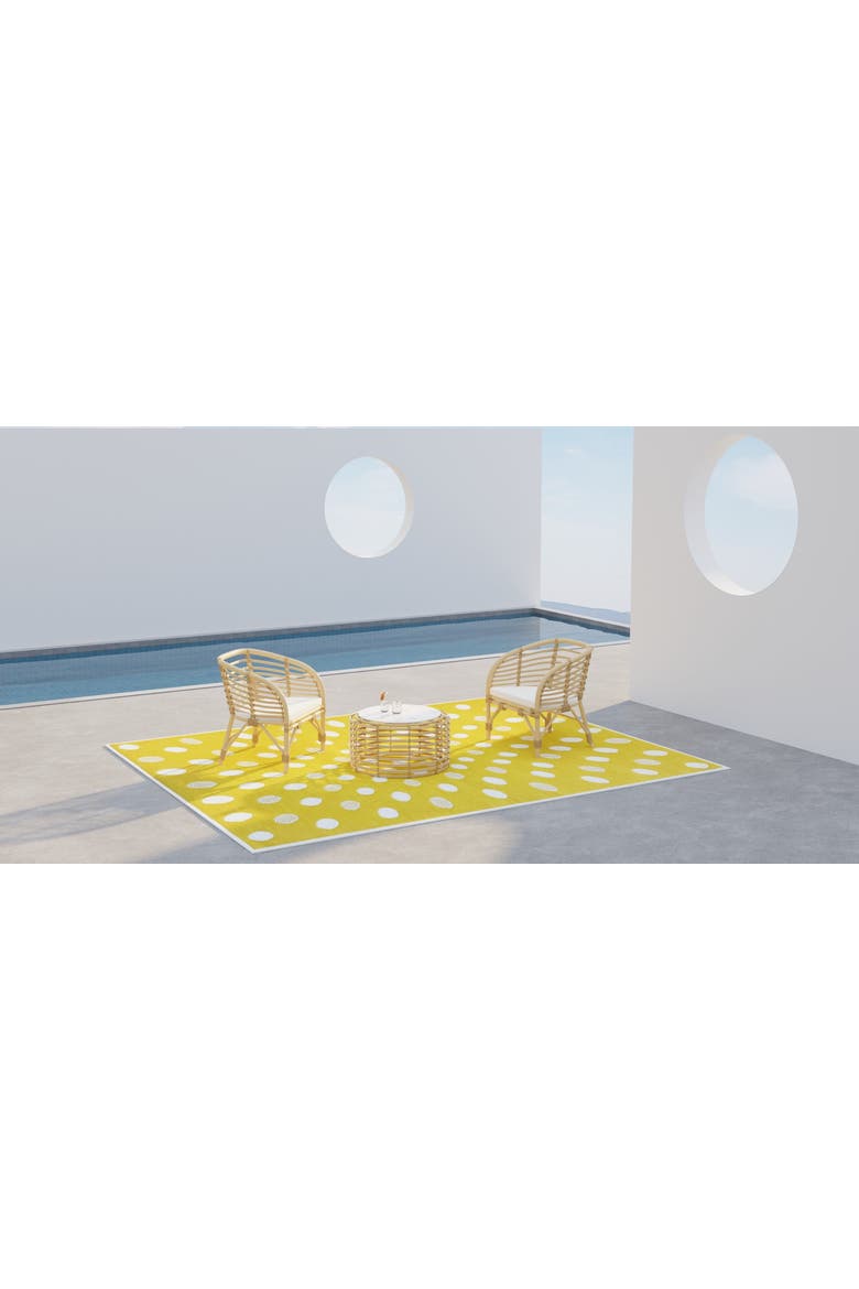 Dots Rug, Alternate, color, Yellow White - 6'x9'