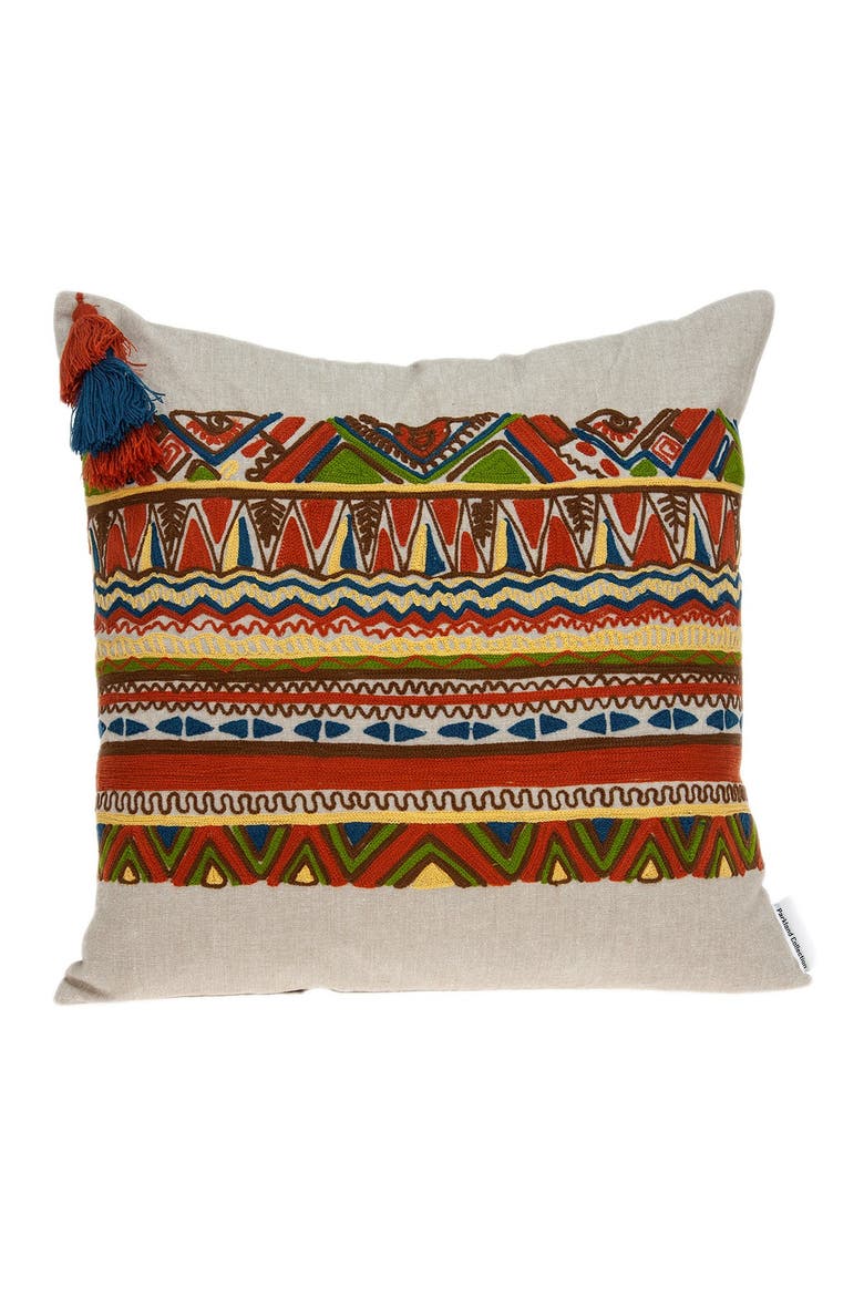 Zelda Bohemian Pillow - 20" x 20" - Multi, Main, color, MULTICOLOR