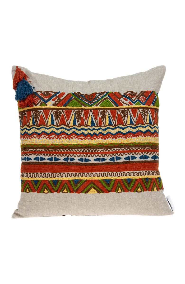 PARKLAND COLLECTION Zelda Bohemian Pillow - 20" x 20" - Multi, Main, color, Multicolor