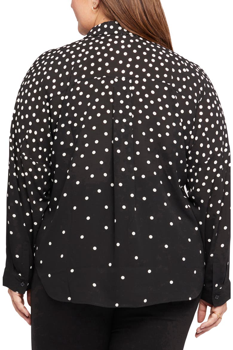 Becky Recycled Polyester Georgette Popover Blouse, Alternate, color, PERCY DOT