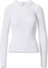 rag & bone The Essential Rib Long Sleeve Cotton T-Shirt