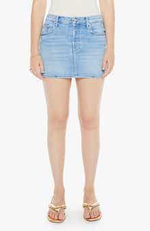 MOTHER The Vagabond Denim Miniskirt