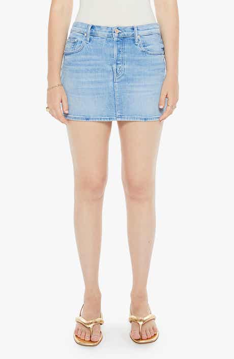 MOTHER The Vagabond Denim Miniskirt