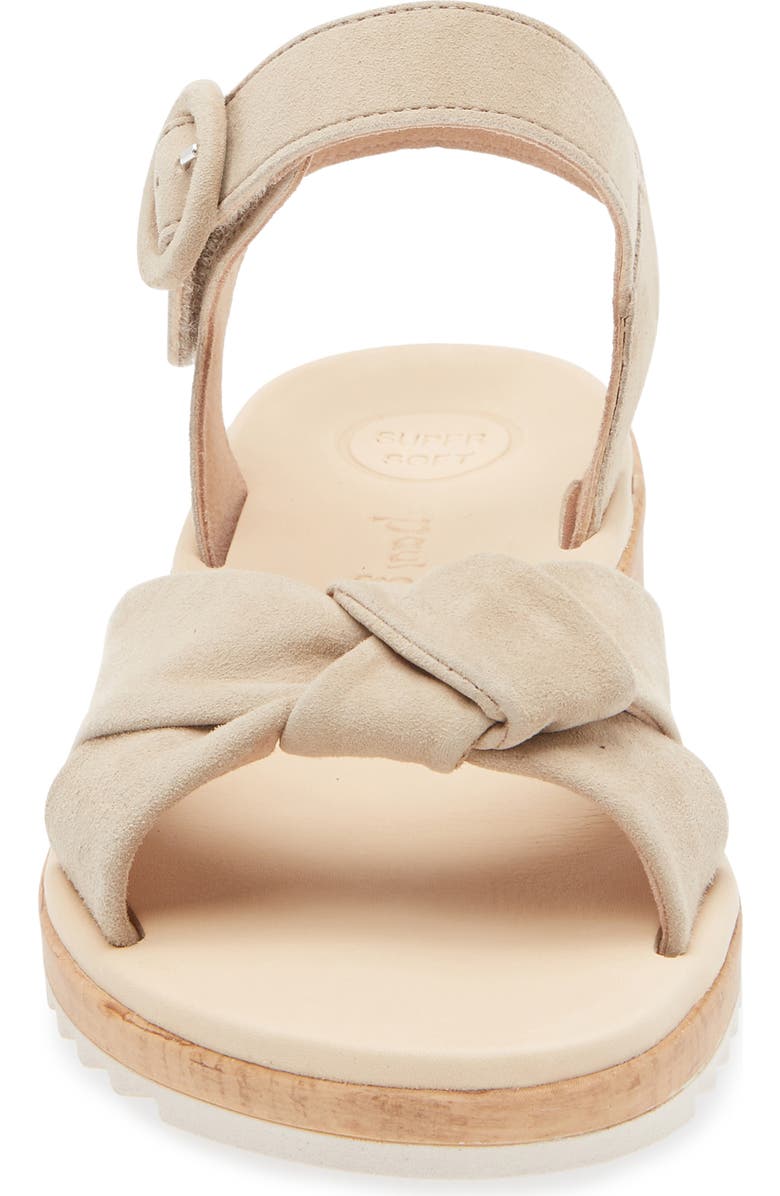 Paul Green Trento Ankle Strap Platform Sandal, Alternate, color, Champagne Suede